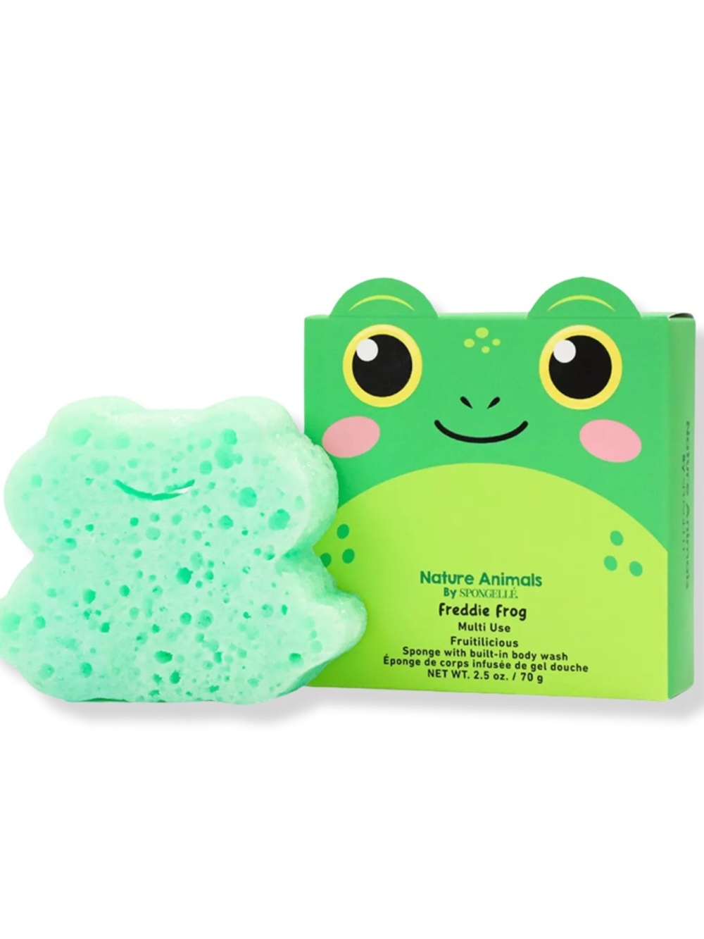 Spongelle Freddie Frog Body Wash Infused Bath & Shower Loofah 2.5oz BRAND NEW